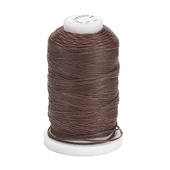 Brun De Noix De Coco Cordon de polyester ciré, plat, brun coco, 1mm, environ 76.55 yards (70m)/rouleau