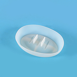 Oval Moldes de silicona para jabones diy, moldes de resina, herramientas de molde de artesanía de arcilla, blanco, oval, 125x95x25 mm