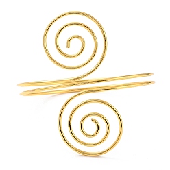 Золотой Манжеты на предплечьях с проволочной спиралью, браслет с открытыми нарукавниками из сплава для девочек и женщин, золотые, внутренний диаметр: 3-1/2 дюйм (8.8 см)