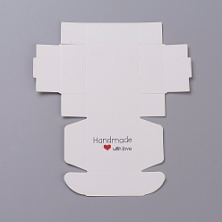 Blanco Caja de regalo de papel kraft, decoración de la boda, cajas plegables, blanco, 18.5x16x0.05 cm, producto terminado: 5.5x5.5x2.5 cm