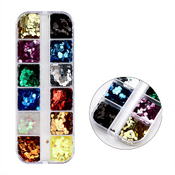 Star Nail Art Glitter Sequins, Manicure Decorations, for Slime Jewelry Making, Star Pattern, Box: 128x52mm