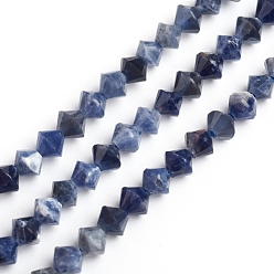 Sodalite Natural Sodalite Beads Strands, Bicone, 3.9~4x4mm, Hole: 0.8mm, about 99pcs/strand, 15.16 inch(38.5cm)