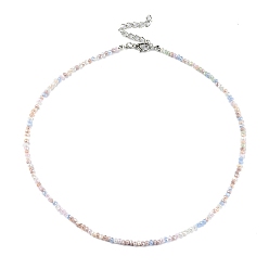 Coloré Collier de perles de verre bling pour femme, colorées, 16.93 pouce (43 cm)