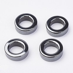 Non-magnetic Hematite Non-magnetic Synthetic Hematite Beads, Ring/Circle, 12.5x4mm, Hole: 7.5mm