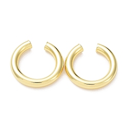 Chapado en Oro Real 18K Pendientes de anillo de latón chapado en rack para mujer, larga duración plateado, sin plomo y el cadmio, real 18 k chapado en oro, 29~30x5 mm