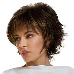Goldenrod Short Shaggy Wavy Wigs, Synthetic Wigs, Heat Resistant High Temperature Fiber, For Woman, Goldenrod, 11.02 inch(28cm)