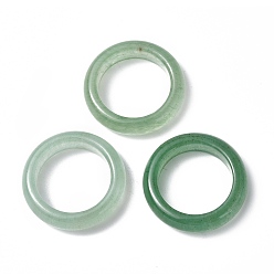Зеленый Авантюрин Однотонное кольцо с натуральным зеленым авантюрином, украшения из драгоценных камней для женщин, размер США 6 1/2 (16.9 мм)
