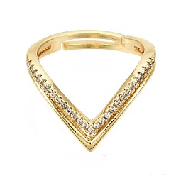 Настоящее золото 16K Регулируемые латунные кольца с прозрачным кубическим цирконием, без никеля , реальный 16 k позолоченный, внутренний диаметр: 17 мм
