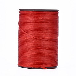 Roja Hilo de hilo encerado plano, cordón de micro macramé, para coser cuero, rojo, 0.8 mm, aproximadamente 109.36 yardas (100 m) / rollo