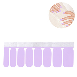 Medium Orchid Solid Color Full Cover Best Nail Stickers, Self-adhesive, for Women Girls Manicure Nail Art Decoration, Medium Orchid, 10.9x3.9cm