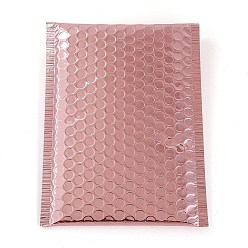 Brun Rosé  Sacs d'emballage en film mat, courrier à bulles, enveloppes matelassées, rectangle, brun rosé, 24x15x0.6 cm