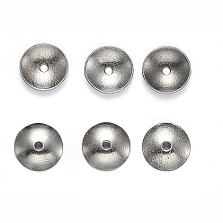 Gunmetal Alloy Beads Caps, Lead Free and Cadmium Free, Gunmetal, 13x1mm, Hole: 2mm