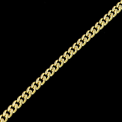 Light Gold Unwelded Iron Curb Chains, with Spool, Light Gold, 2.7x2x0.6mm, about 328.08 Feet(100m)/roll