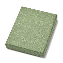 Темный Морско-зеленый Прямоугольная коробка из крафт-бумаги, крышка с защелкой, с губчатым ковриком, коробка ювелирных изделий, темно-зеленый, 9.7x7.7x1.7 см, Внутренние размеры: 90x70 mm