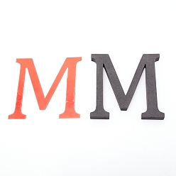 Letter M Sticker mural miroir acrylique creatcabin, avec mousse eva, alphabet, letter.m, 100x105x1mm, mousse: 100x105x11 mm