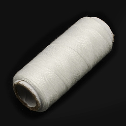 Белый 402 полиэстер швейных ниток шнуры для ткани или поделок судов, белые, 0.1 мм, около 120 м / рулон, 10 рулонов / мешок
