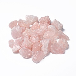 Quartz Rose Perles de quartz rose naturelles brutes, pour culbuter, décoration, polir, enroulement de fil, guérison par les cristaux wicca et reiki, pas de trous / non percés, nuggets, 30~50x28~32x22~23mm, environ34 pcs / 1000 g