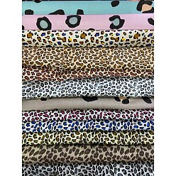 Couleur Mélangete Tissu imprimé à motif léopard, pour patchwork, couture de tissu au patchwork, couleur mixte, 50x50x0.02cm, 12sheets / sac