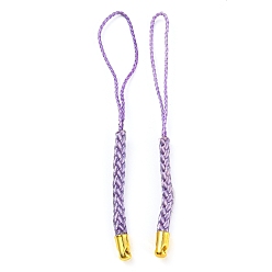 Pourpre Moyen Sangles mobiles en corde polyester, avec accessoires en fer plaqués or , support violet, 7.6~8.1 cm