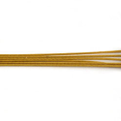 Goldenrod Tiger Tail Wire, Nylon-coated 201 Stainless Steel, Goldenrod, 24 Gauge, 0.5mm, about 4921.25 Feet(1500m)/1000g