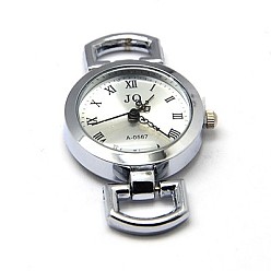 Platinum Alloy Watch Components, Flat Round, Platinum, 49x26x9mm, Hole: 10x5mm