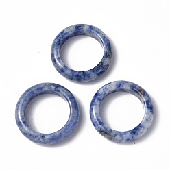 Blue Spot Jasper Natural Blue Spot Jasper  Plain Band Ring, Gemstone Jewelry for Women, US Size 9(18.9mm)