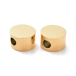 Golden 304 Stainless Steel Beads, Flat Round, Golden, 8x5mm, Hole: 2.5mm