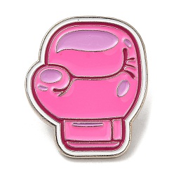 Clothes Эмалированные булавки розовой серии, Броши из сплава платинового тона для женской одежды, рюкзака, перчатки, 30x25.5x1.5 мм