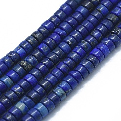Lapis Lazuli Natural Lapis Lazuli Beads Strands, Dyed, Flat Round/Disc, 3.8~4.2x2~4.5mm, Hole: 0.8~1mm, about 152~180pcs/strand, 15.1~15.5 inch(38.5~39.5cm)