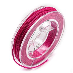 Cerise Nylon Thread for Jewelry Making, Cerise, 0.8mm, about 7~9m/roll