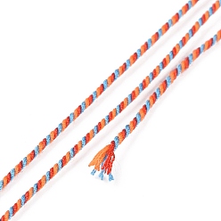 Colorido Cordón de algodón macramé, cuerda trenzada, con carrete de plástico, para colgar en la pared, artesanías, envoltorio de regalo, colorido, 1 mm, aproximadamente 30.62 yardas (28 m) / rollo