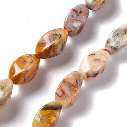 Crazy Agate Natural Crazy Agate Beads Strands, Twist, 17x8x8mm, Hole: 1mm, about 24pcs/strand, 15.55''(39.5cm)