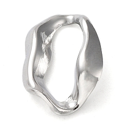 Color de Acero Inoxidable 304 de acero inoxidable que une los anillos, conector ovalado irregular, color acero inoxidable, 20.5x14.5x3 mm, diámetro interior: 16x5 mm