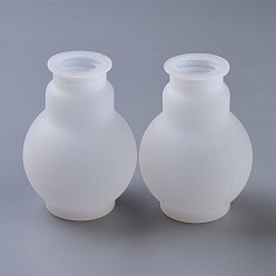 Blanc Moules en silicone pour ampoules de bricolage, moules de résine, pour la résine UV, fabrication de bijoux en résine époxy, blanc, 62x88mm, diamètre intérieur: 24 mm