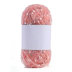 Dark Salmon 50g 40% Polyester & 60% Acrylic Fiber Soft Mohair Yarn, Ball Yarns, Scarves Sweater Shawl Hats Crochet Thread, Dark Salmon, 2mm
