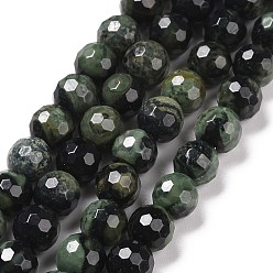 Kambaba Jasper Natural Kambaba Jasper Beads Strands, Faceted(128 Facets), Round, 6.5mm, Hole: 1mm, about 60pcs/strand, 14.96''(38cm)