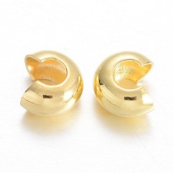 Oro Latón chafas cubiertas, dorado, 5 mm de diámetro, agujero: 3 mm