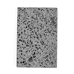 Gris Adornos de mármol porífero natural rectangular, para decoración de exhibición de accesorios fotográficos, gris, 150x100x8 mm