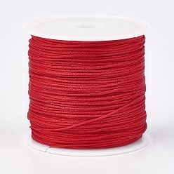 Красный Нейлоновая нить, шнур шарика ювелирных изделий шнура нейлона для изготовленного на заказ сплетенного изготовления ювелирных изделий, красные, 0.8 мм, около 49.21 ярдов (45 м) / рулон