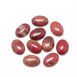Красный Камень Природного красной яшмы кабошон, овальные, 18x13x5 мм