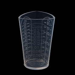 Прозрачный Мерный стакан, градуированная силиконовая чашка для смешивания смолы, прозрачные, 4.7x4.8x7.2 см, емкость: 50 мл (1.69 жидких унций)