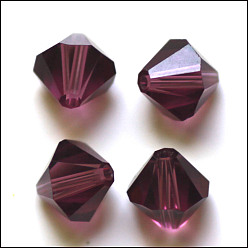 Dark Orchid Imitation Austrian Crystal Beads, Grade AAA, Faceted, Bicone, Dark Orchid, 3x3mm, Hole: 0.7~0.9mm