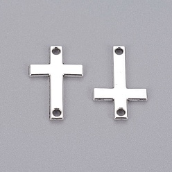 Antique Silver Tibetan Style Alloy Cross Links connectors, Cadmium Free & Lead Free, Antique Silver, 18x12x1mm, Hole: 1.5mm