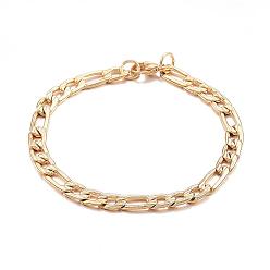 Golden 304 Stainless Steel Bracelets, Figaro Chains, with Lobster Clasp, Golden, 7-7/8 inch(20cm), 6mm