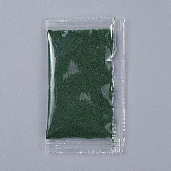 Vert Foncé Poudre de mousse décorative, pour terrariums, remplissage de matériau de résine époxy bricolage, vert foncé, sac d'emballage: 99x58x7 mm