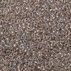 (RR2195) Taupe Lined Crystal AB MIYUKI Round Rocailles Beads, Japanese Seed Beads, (RR2195) Taupe Lined Crystal AB, 8/0, 3mm, Hole: 1mm, about 2111~2277pcs/50g