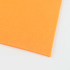 Orange Feutre aiguille de broderie de tissu non tissé pour l'artisanat de bricolage, orange, 30x30x0.2~0.3 cm, 10 pcs / sac
