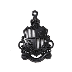 Others Alloy Pendants, Electrophoresis Black, Other Pattern, 34x21.5x2mm, Hole: 1.5mm