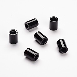 Black Natural Black Onyx Column Beads, Dyed, 12x9mm, Hole: 5mm