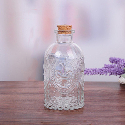 Column Glass Wishing Bottles, Bead Containers, Home Decorations, Column, 7x13cm